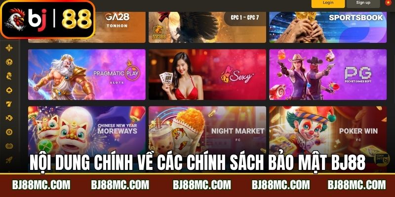 Nội dung chính về các chính sách bảo mật BJ88