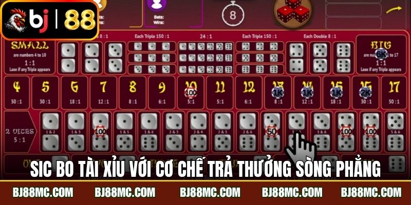 Sic Bo tài xỉu với cơ chế trả thưởng sòng phẳng